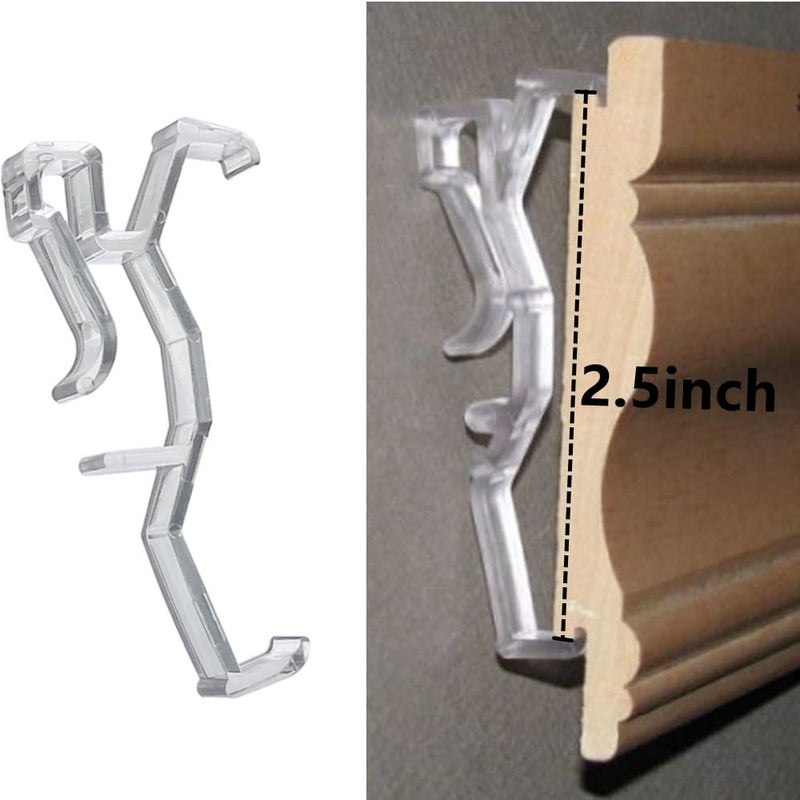 Cutelec Valance Clips 10pcs 2.5inch Clear Plastic Hidden Retainer Holder Clip for Window Blind Valance,Horizontal Faux & Wood Blinds Parts - Image 3